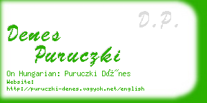 denes puruczki business card